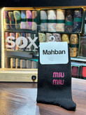 جوراب ساقدار اسپرت طرح miu miu