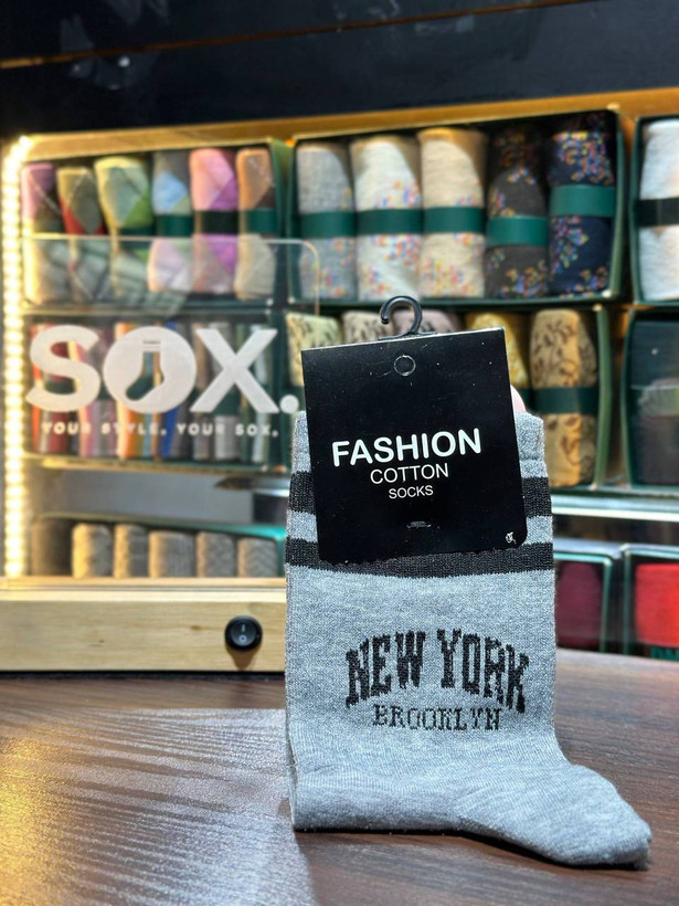 جوراب ساق دار اسپرت طرح NEW YORK