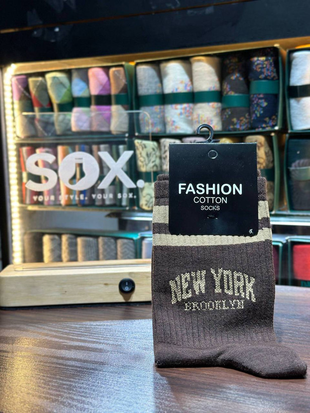 جوراب ساق دار اسپرت طرح NEW YORK